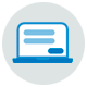 icono de un portatil con un formulario en la pantalla